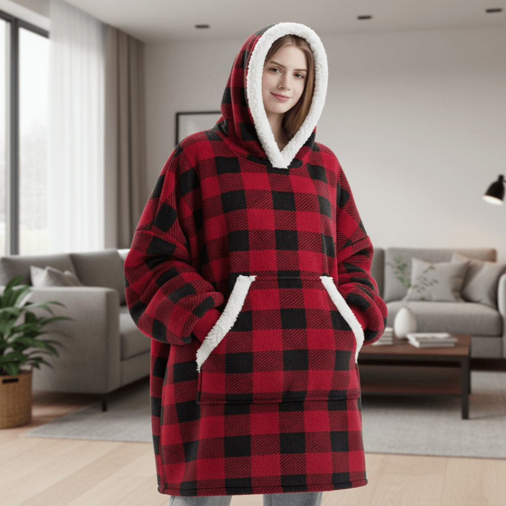 SnugWear Fleece Hoodie Blanket for Ultimate Warmth