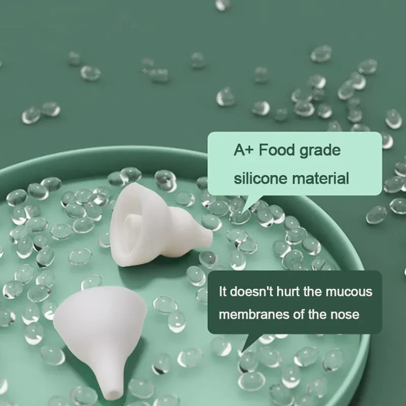 Nasal Aspirator for Infants | Reflux Prevention | 2 Replaceable Tips | USB-C Rechargeable | Silicone Safe for Food