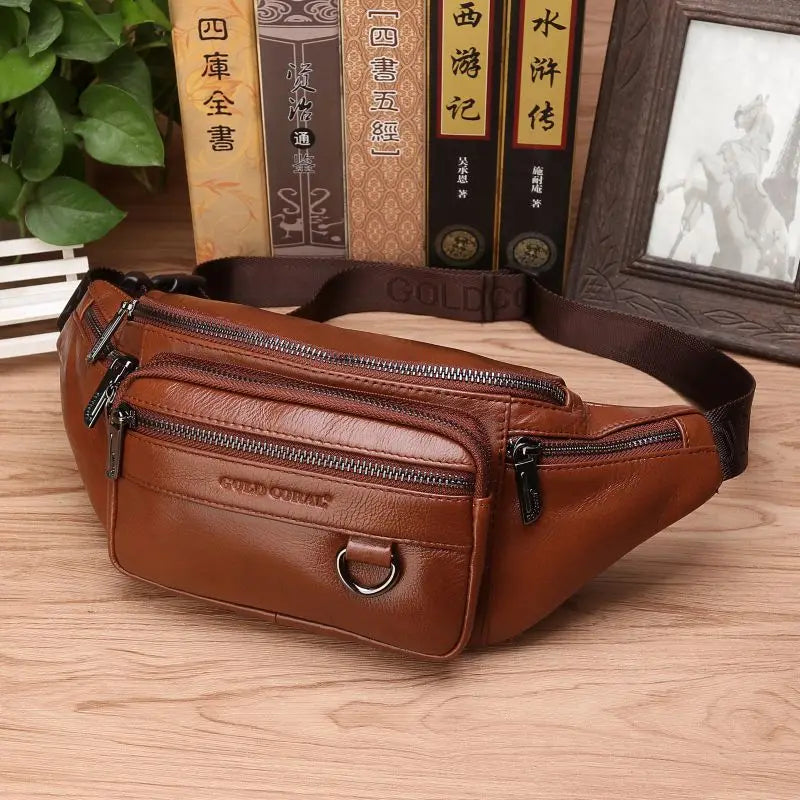 Real Leather Fanny Pack | Spacious Storage & Multi-Functional Travel Design