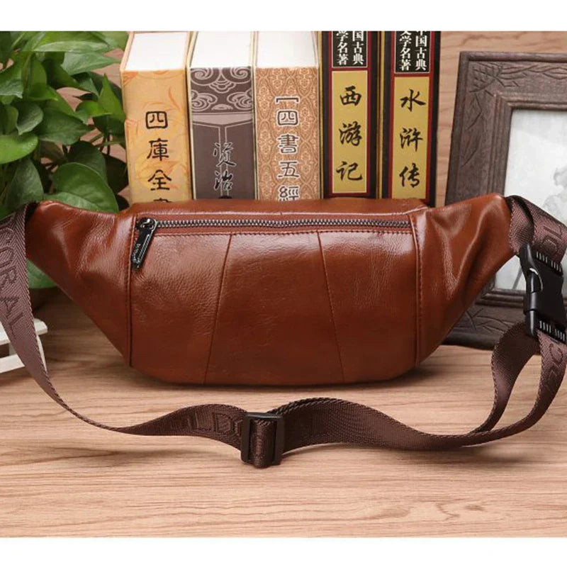 Real Leather Fanny Pack | Spacious Storage & Multi-Functional Travel Design