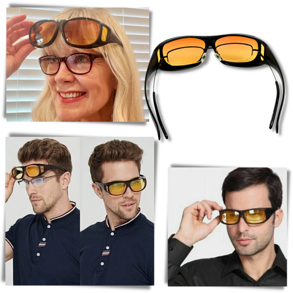 Night Driving Glasses with Polarization for Glare Reduction and Clarity