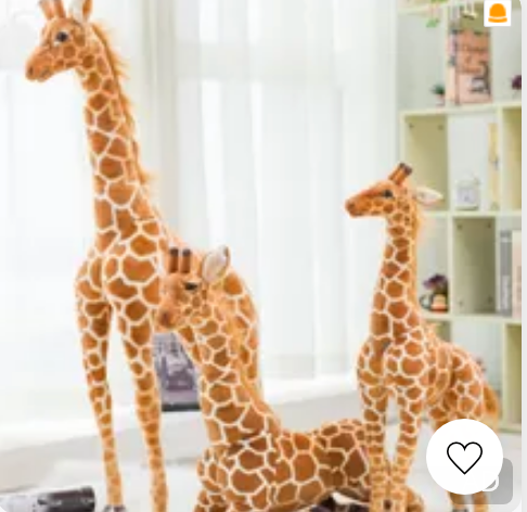 Oversized Plush Giraffe Toy | Realistic Design | Soft Stuffed Animal for Children