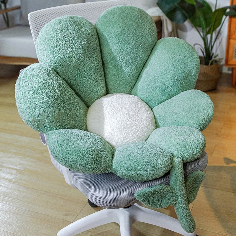 Sunflower Pattern Soft Cushion – Comfortable Seat Support for Home & Office