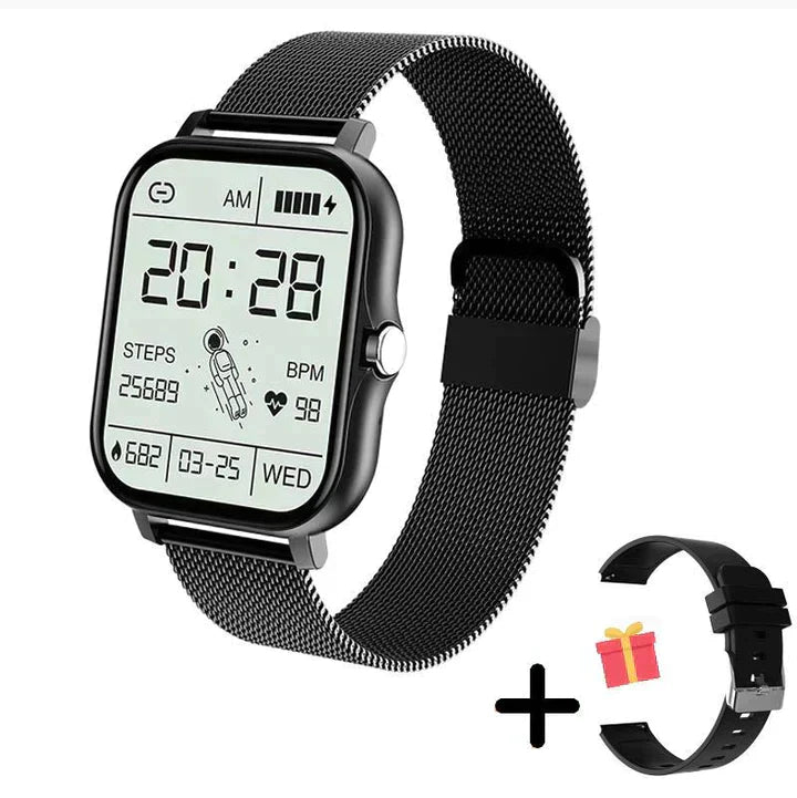 Smartwatch | Advanced Laser Sensor Health Monitoring | Long Battery Life | Water Resistant with Interchangeable Straps