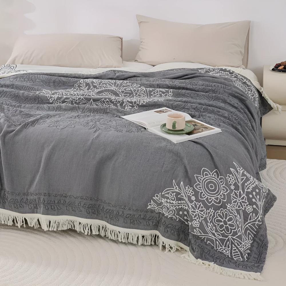 Cozy Haven Cotton Throw for Year-Round Comfort