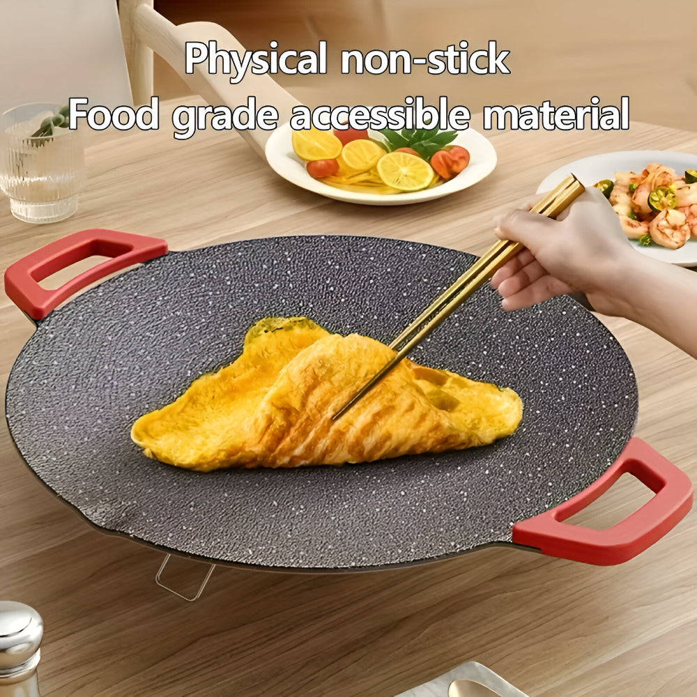 Electric Cast Iron Grilling Pan for Indoor Cooking