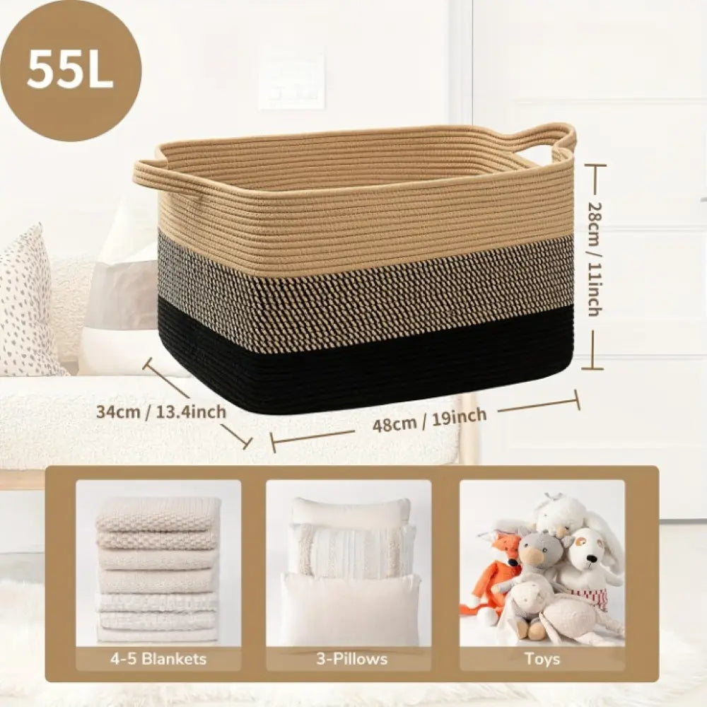 Spacious 55L Versatile Storage Basket