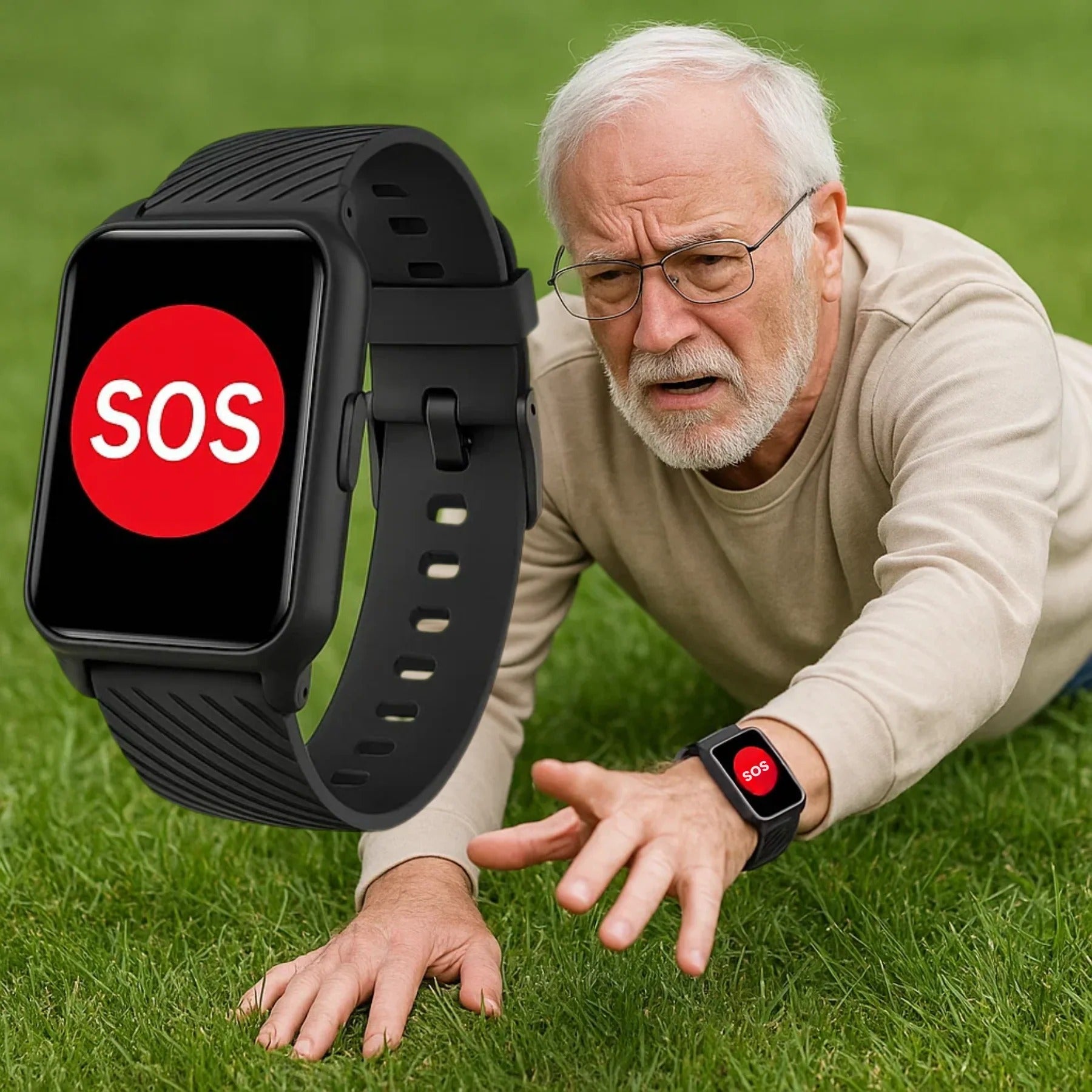 Smartwatch for Seniors with GPS Tracking and Fall Detection Features