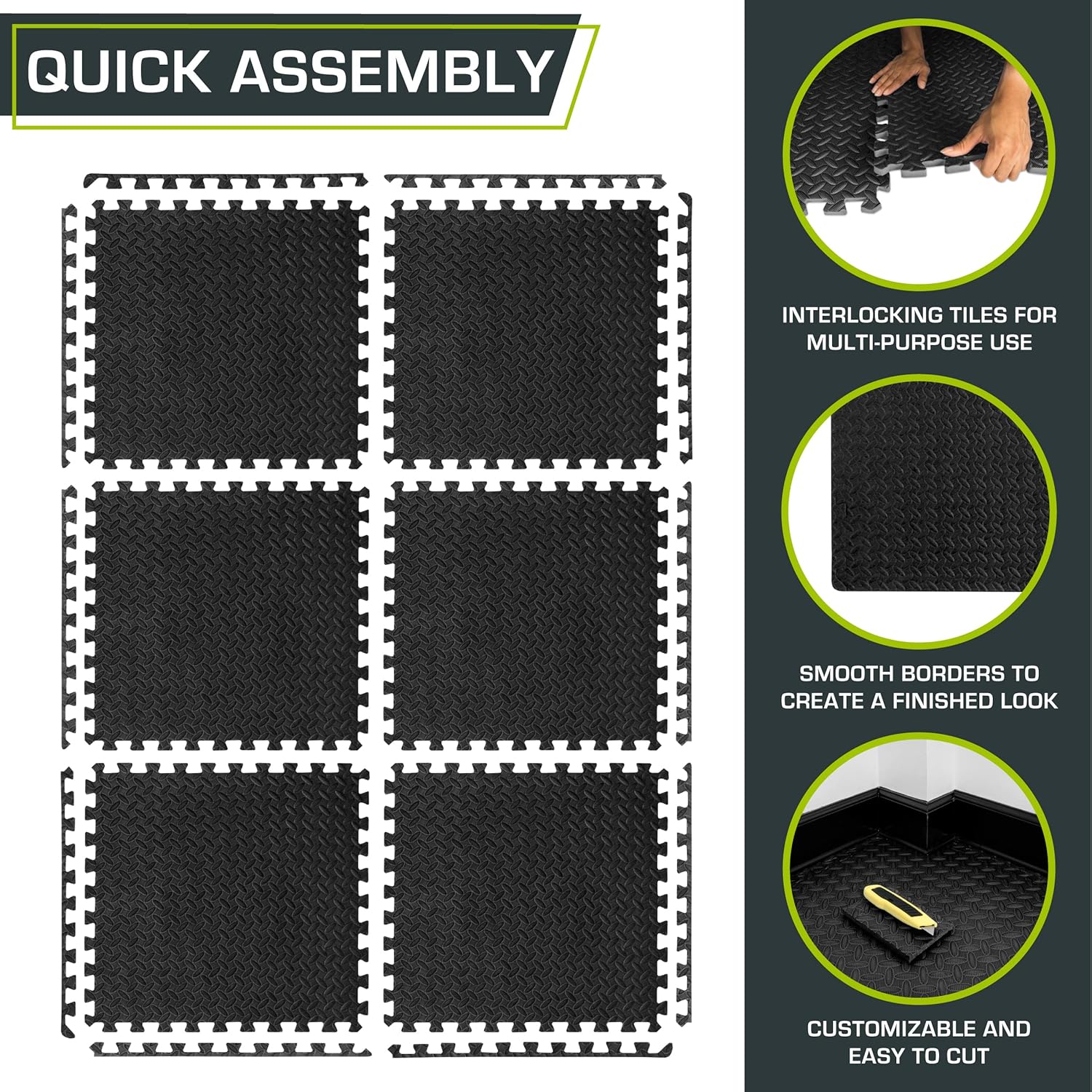 Versatile EVA Foam Exercise Mats with Secure Interlocking Design