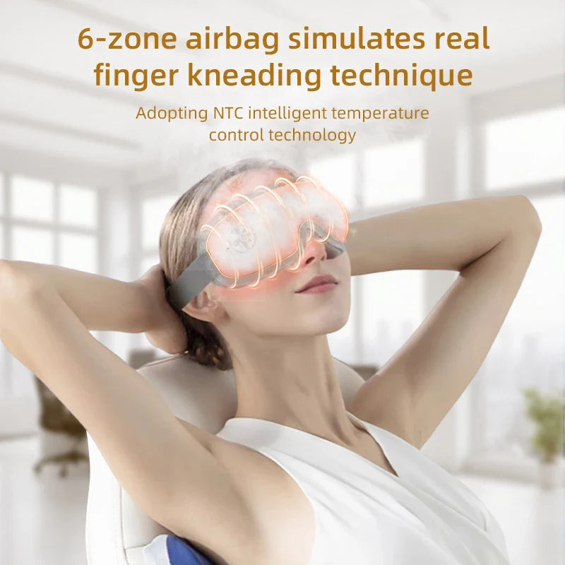 Heat Therapy Eye Massager with Acupoint Kneading – Full Coverage Relaxation