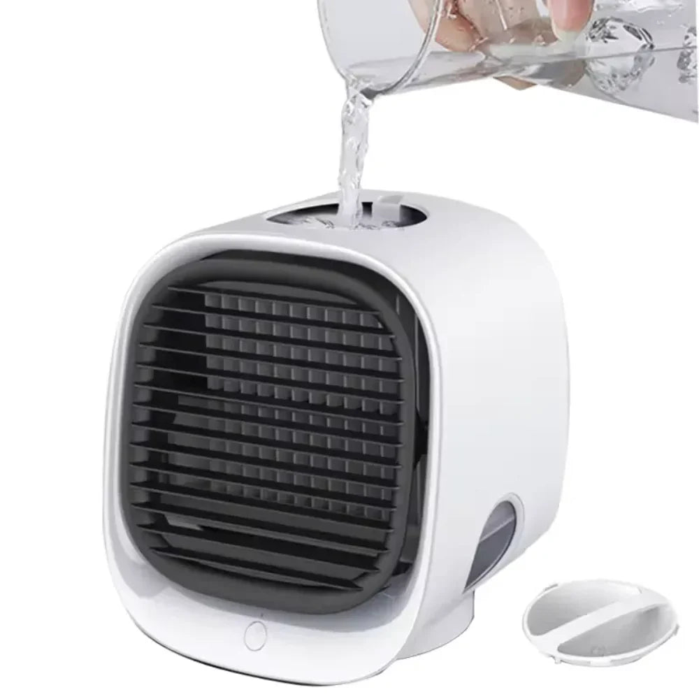 Dual-Function USB Air Cooler and Humidifier for Small Spaces