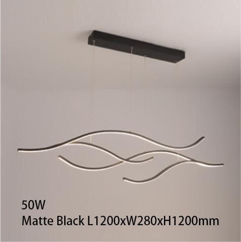 Sleek LED Pendant Light with Artistic Wave Design