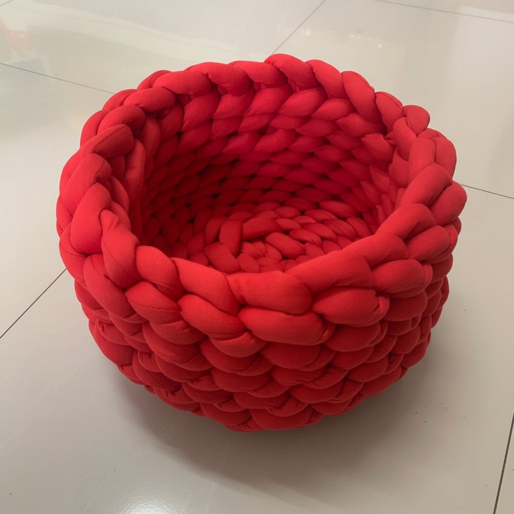 CozyNest Soft Wool Pet Bed with Elevated Edge Protection