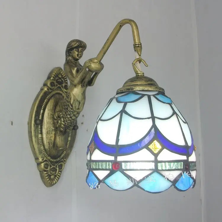 Enchanting Mermaid Glass LED Wall Light for Home Decor