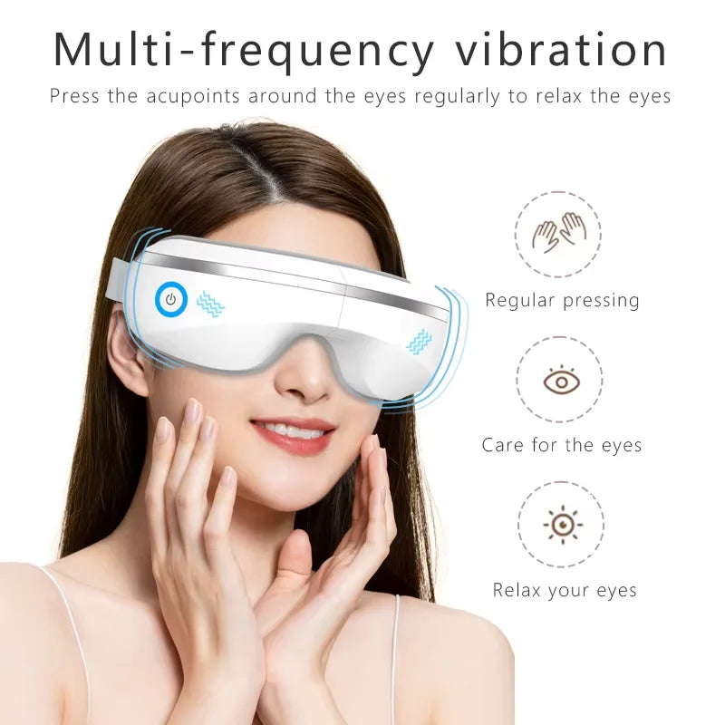 Bluetooth Eye Massager with Heat – Oscillating Pressure for Relaxation