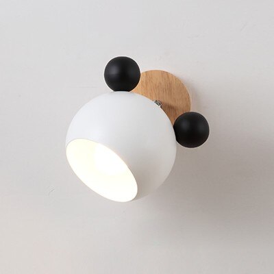 Wall Lamp for Children's Room Wood Bear