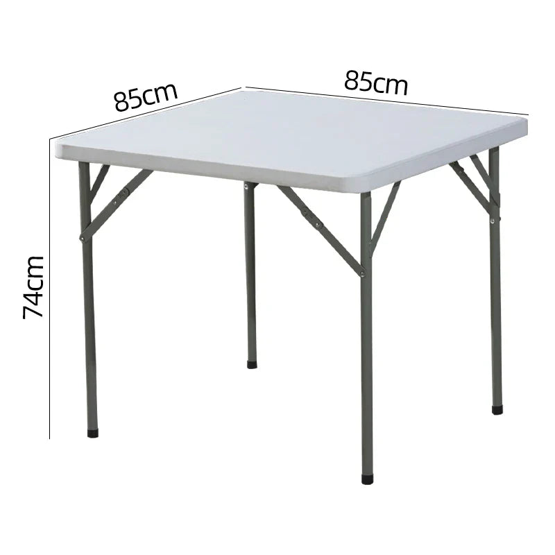 Space-Saving 3ft Square Outdoor Folding Table – Durable Hard Plastic for Garden