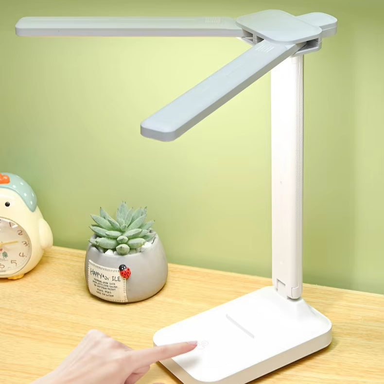Versatile Dual-Head LED Table Lamp - Rechargeable & Adjustable
