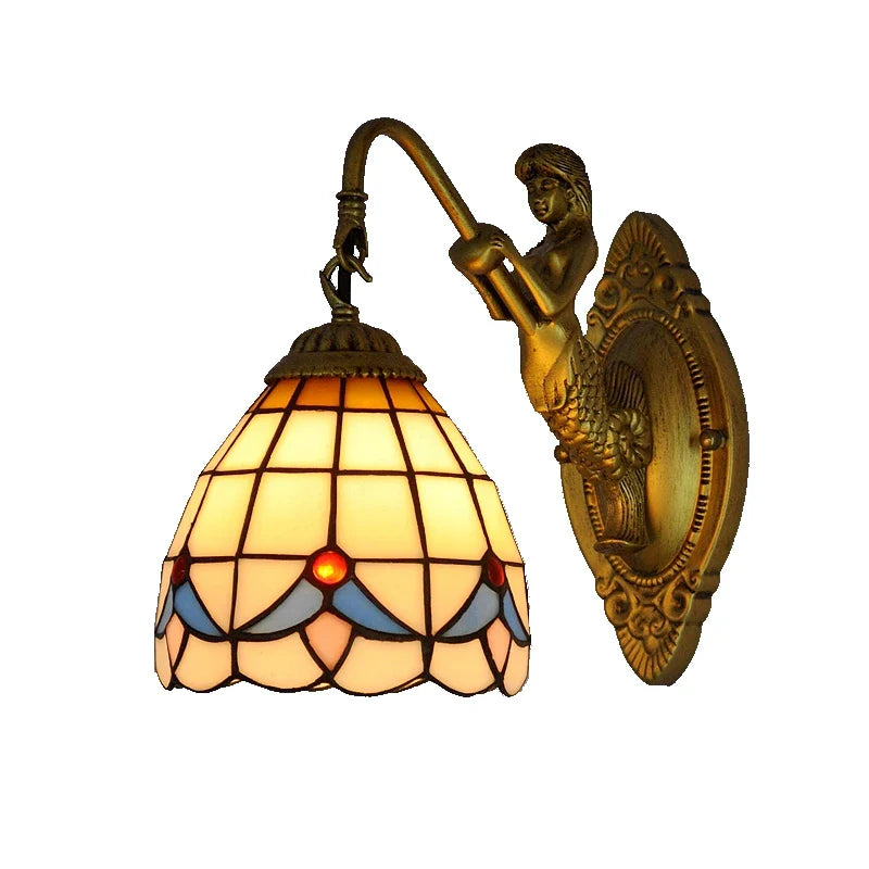 Enchanting Mermaid Glass LED Wall Light for Home Decor