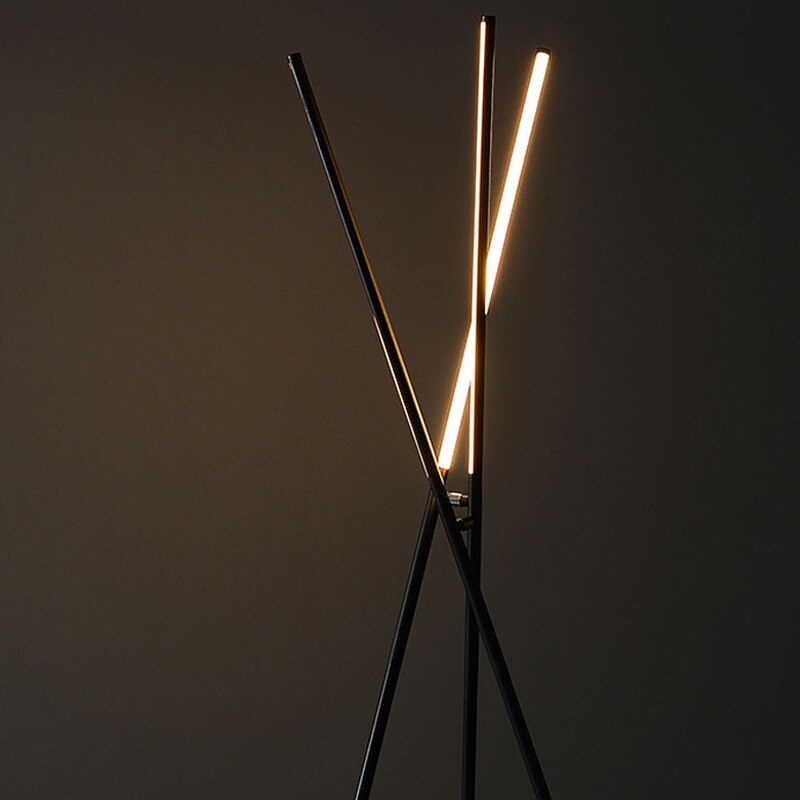 Taavita Floor Lamps | Modern, Aluminum, Minimalist, 3-Pronged Vertical, LED Floor Lamps