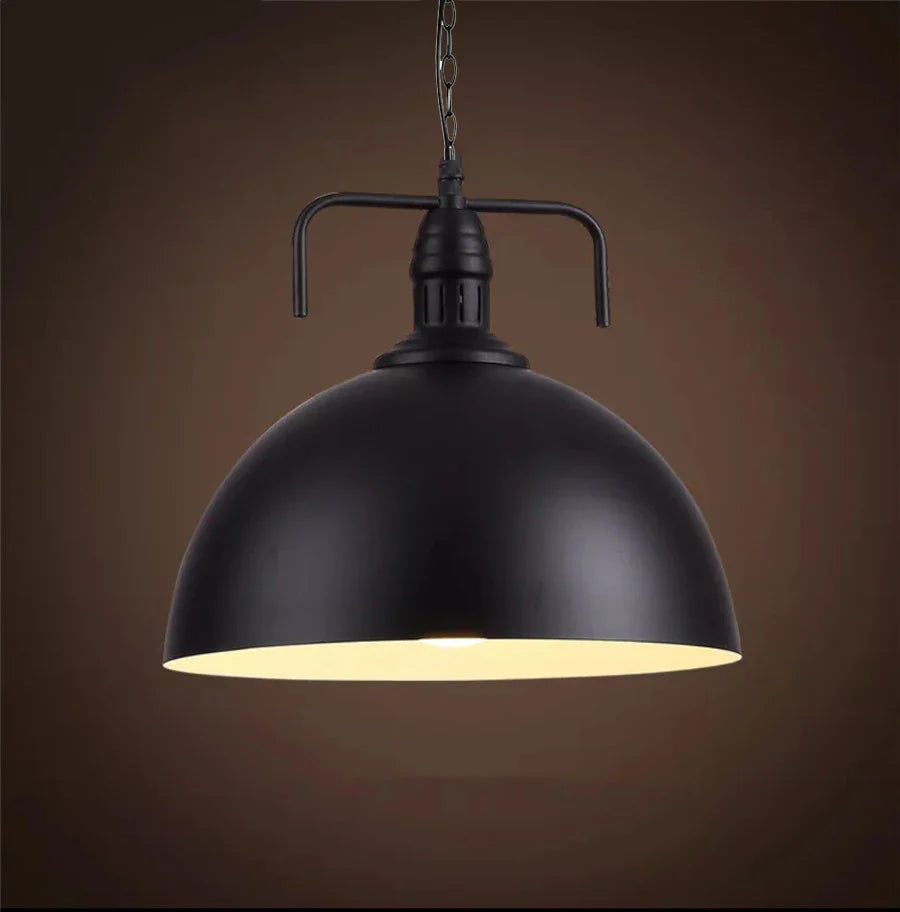 Rustic Charm Pendant Light - Iron Hanging Lamp for Home Decor