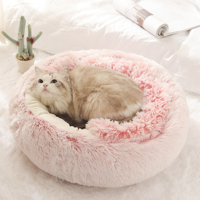 Plush Round Calming Cat Cave