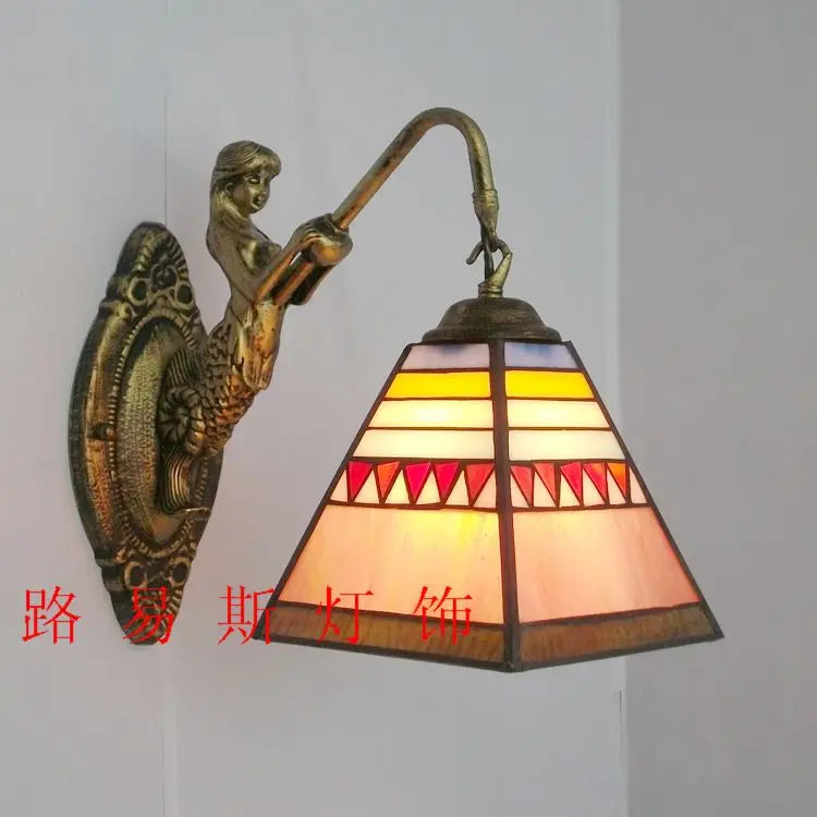 Enchanting Mermaid Glass LED Wall Light for Home Decor