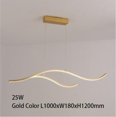 Sleek LED Pendant Light with Artistic Wave Design