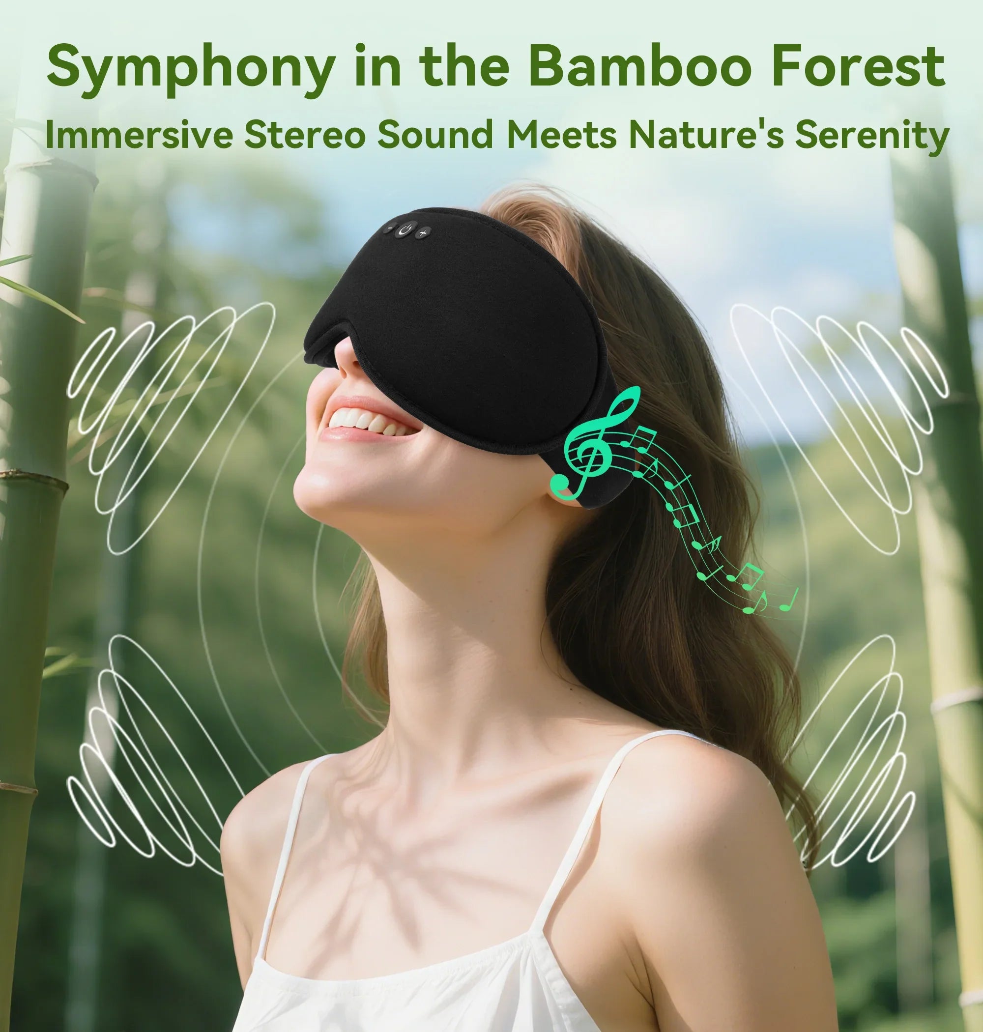 Bluetooth 3D Eye Mask for Sleep - Light Blocking and Music Playback