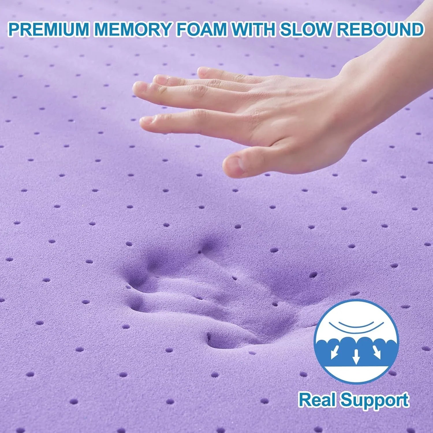 Gel-Infused Mattress Topper in All Sizes with Cooling Feature for Better Sleep