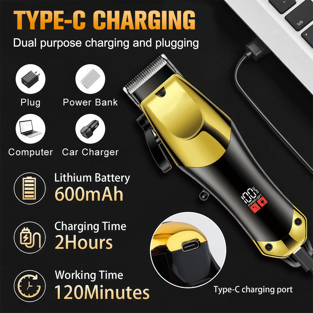 Rechargeable Wireless Hair Cutting and Grooming Kit