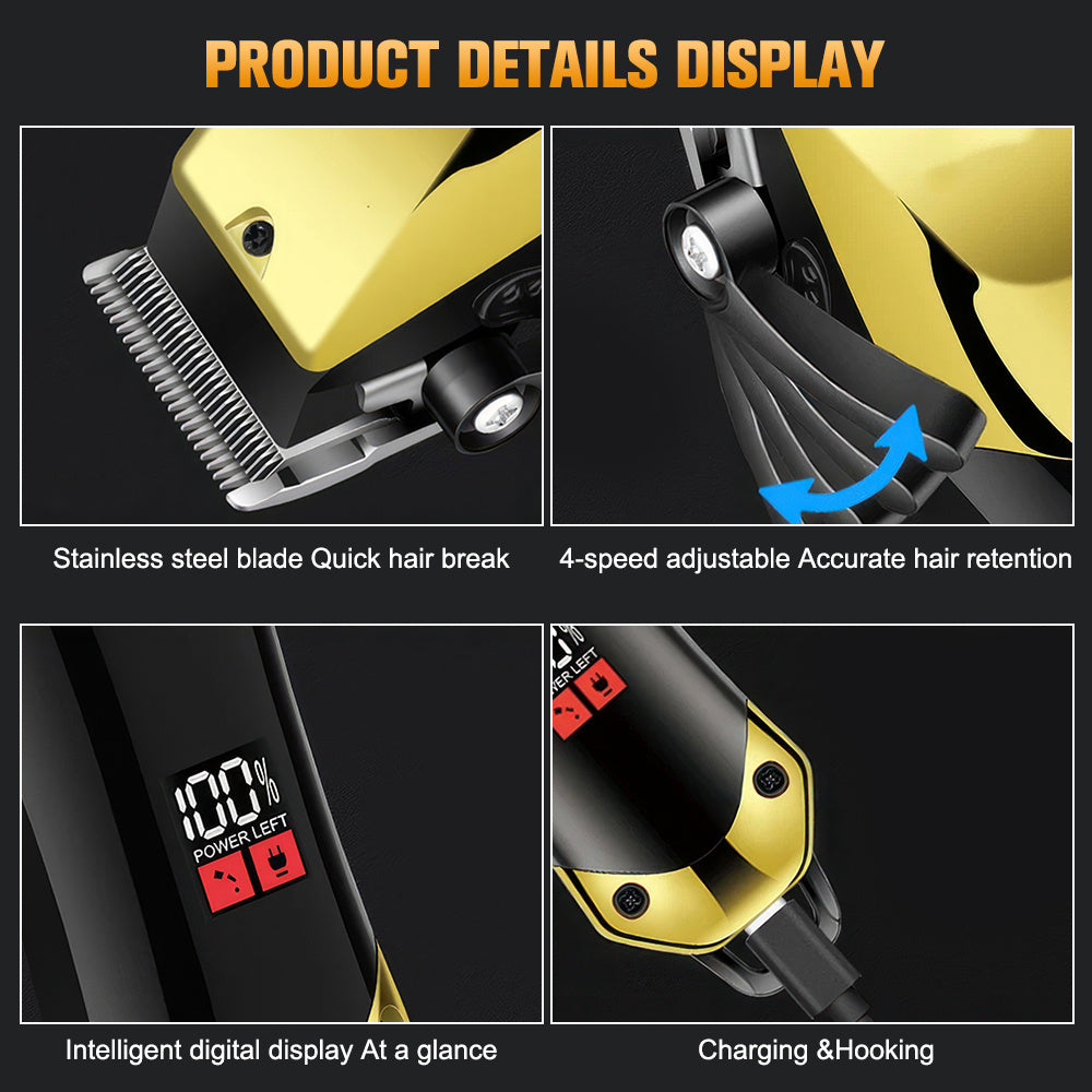 Rechargeable Wireless Hair Cutting and Grooming Kit