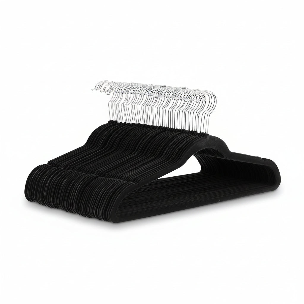 Space-Saving Velvet Hangers with Grip for Organized Closets