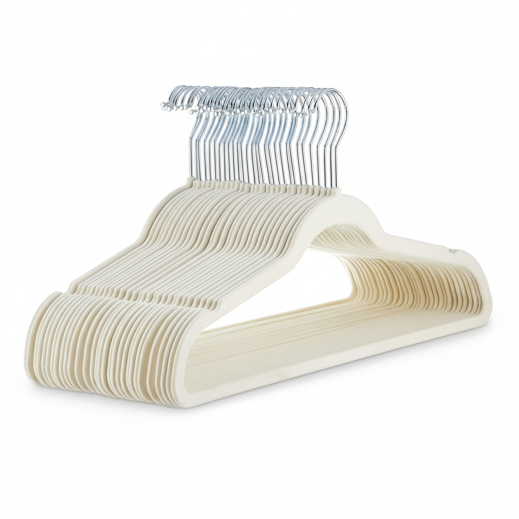 Space-Saving Velvet Hangers with Grip for Organized Closets