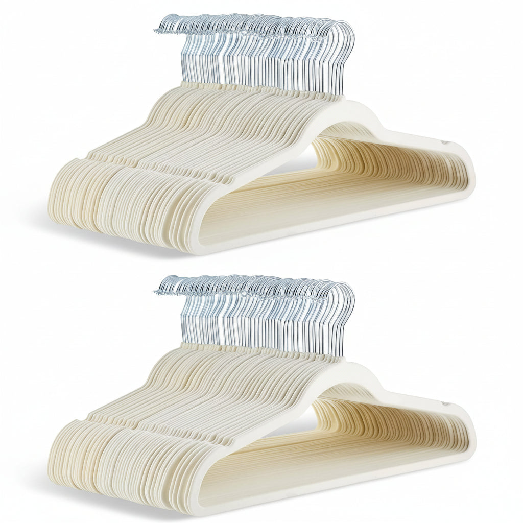 Space-Saving Velvet Hangers with Grip for Organized Closets