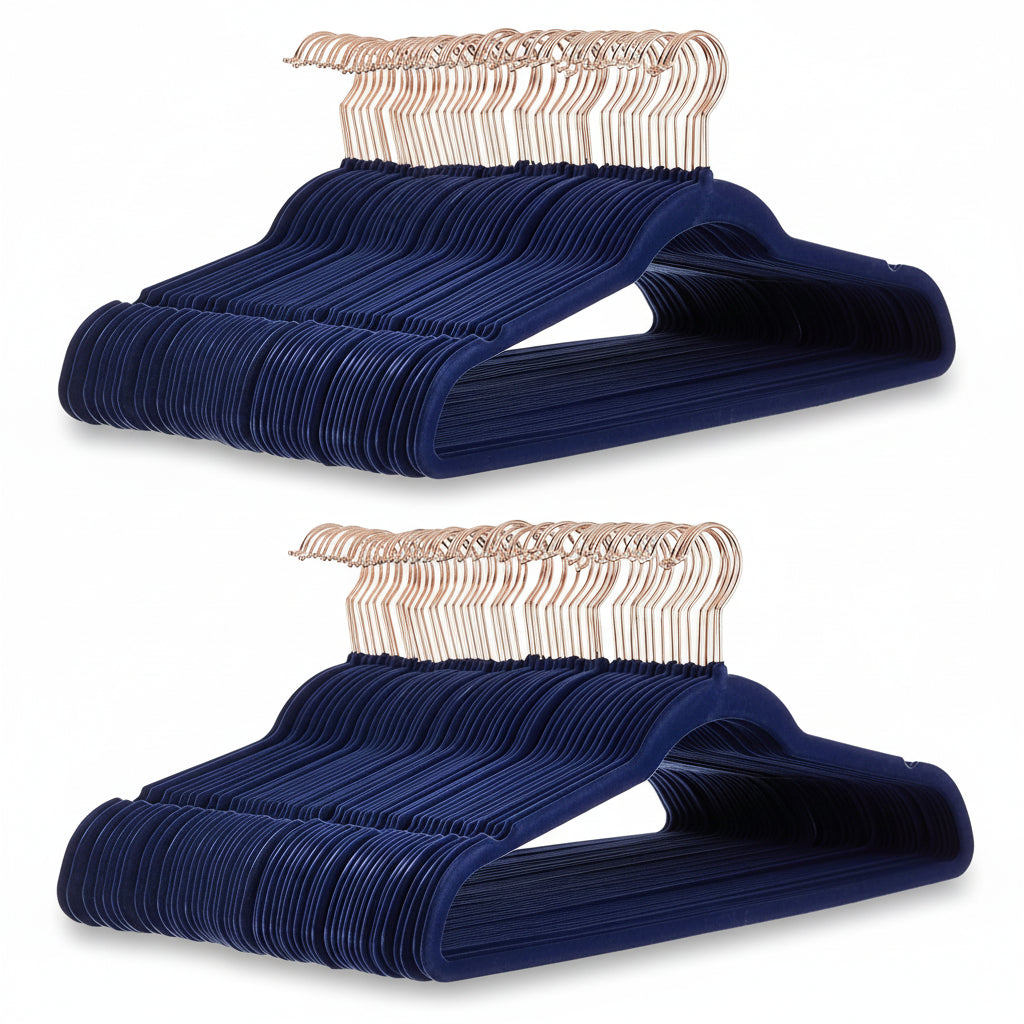 Space-Saving Velvet Hangers with Grip for Organized Closets