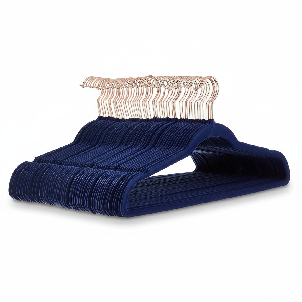 Space-Saving Velvet Hangers with Grip for Organized Closets