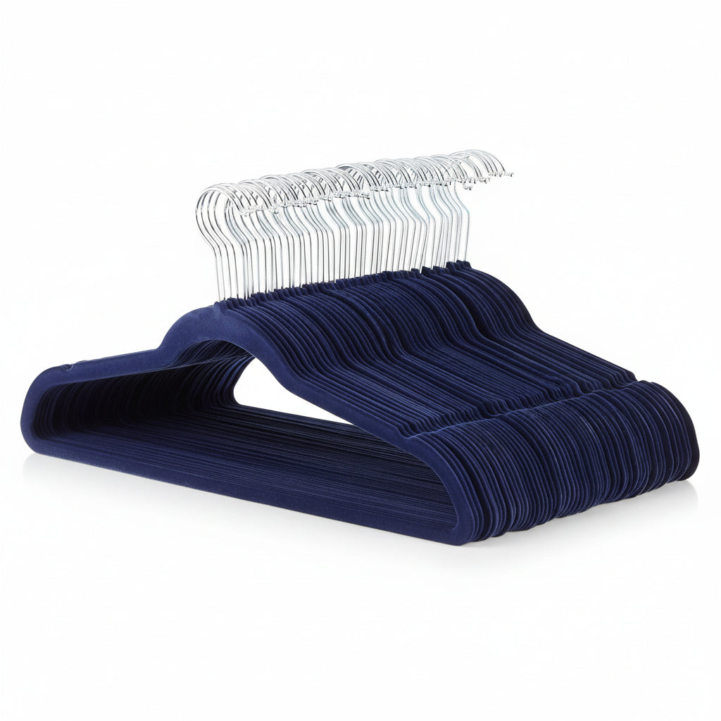 Space-Saving Velvet Hangers with Grip for Organized Closets