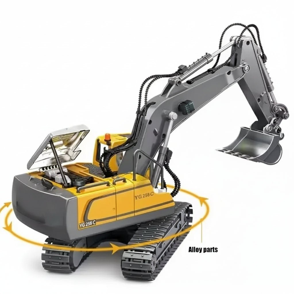 Dynamic Duo Remote-Controlled Bulldozer and Excavator Set