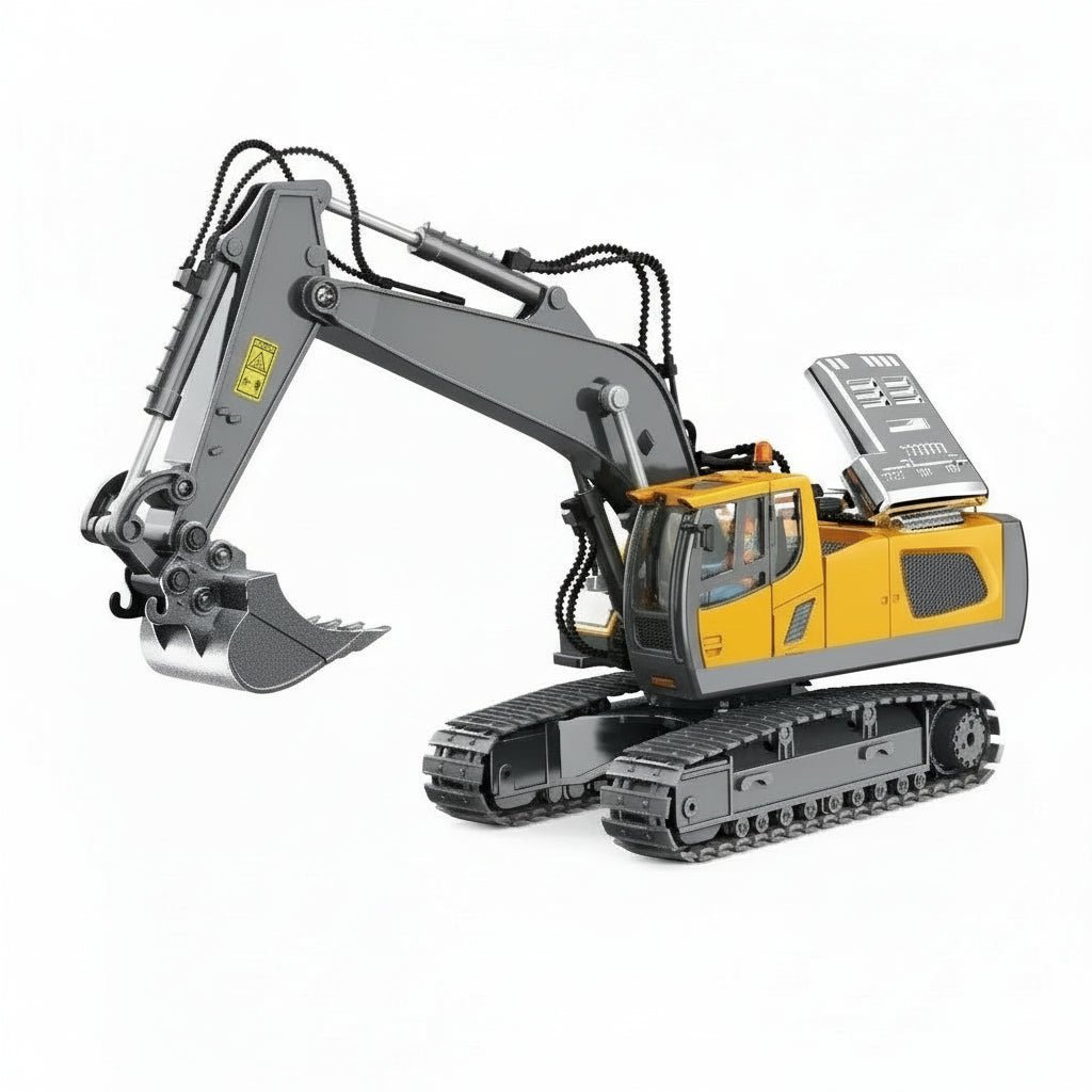 Dynamic Duo Remote-Controlled Bulldozer and Excavator Set