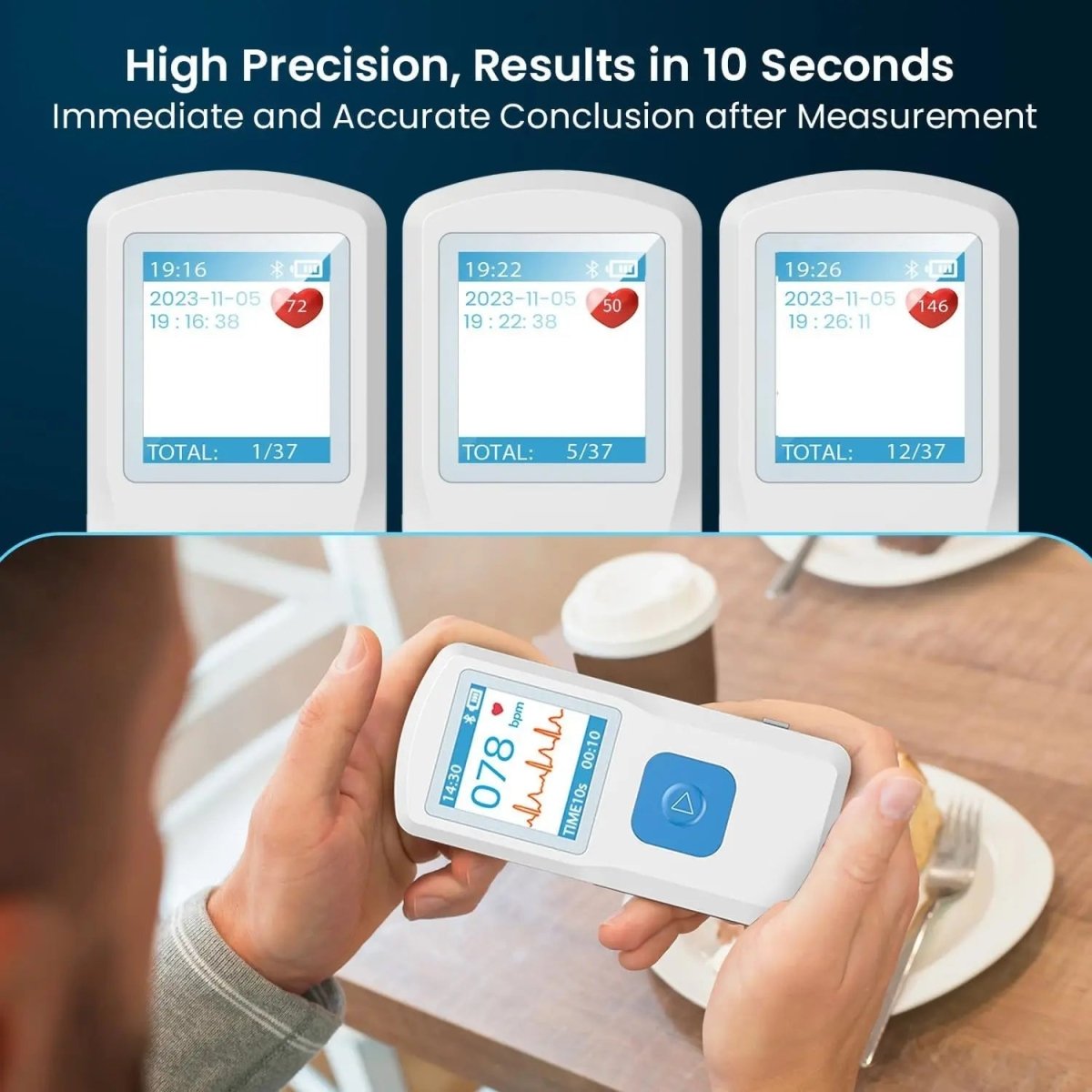 HeartSync Home ECG Monitor with Bluetooth Connectivity