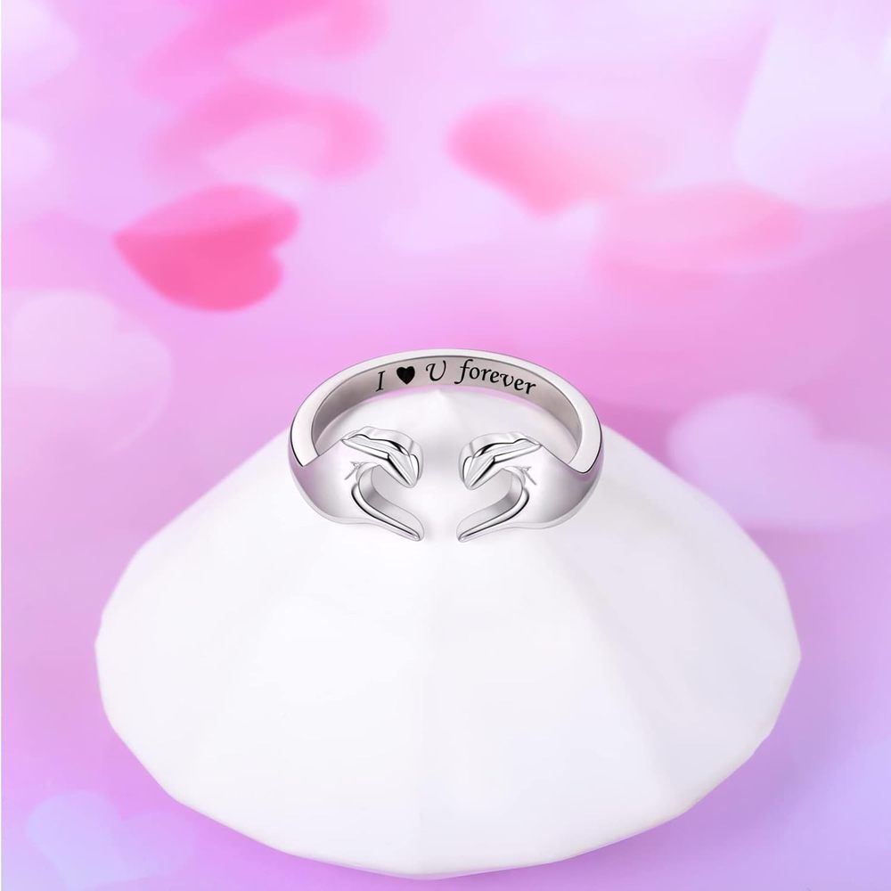 Embrace Ring in Chic Silver Finish with Flexible Design