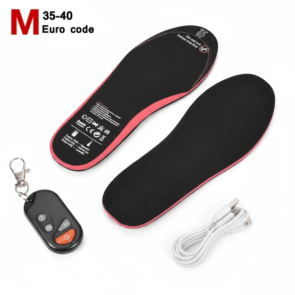 Wireless Rechargeable Heated Insoles for Ultimate Comfort