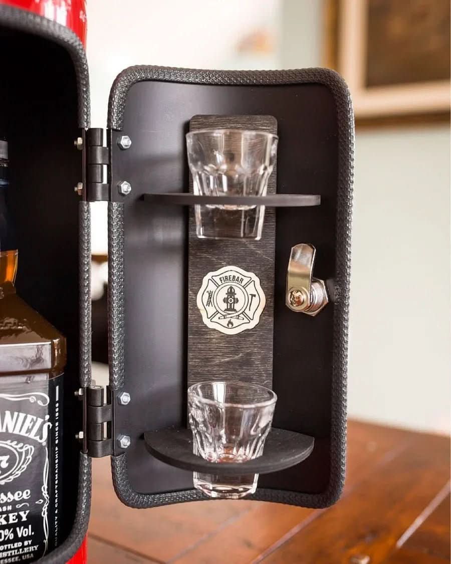 Discreet Beverage Vault with Fire Extinguisher Design