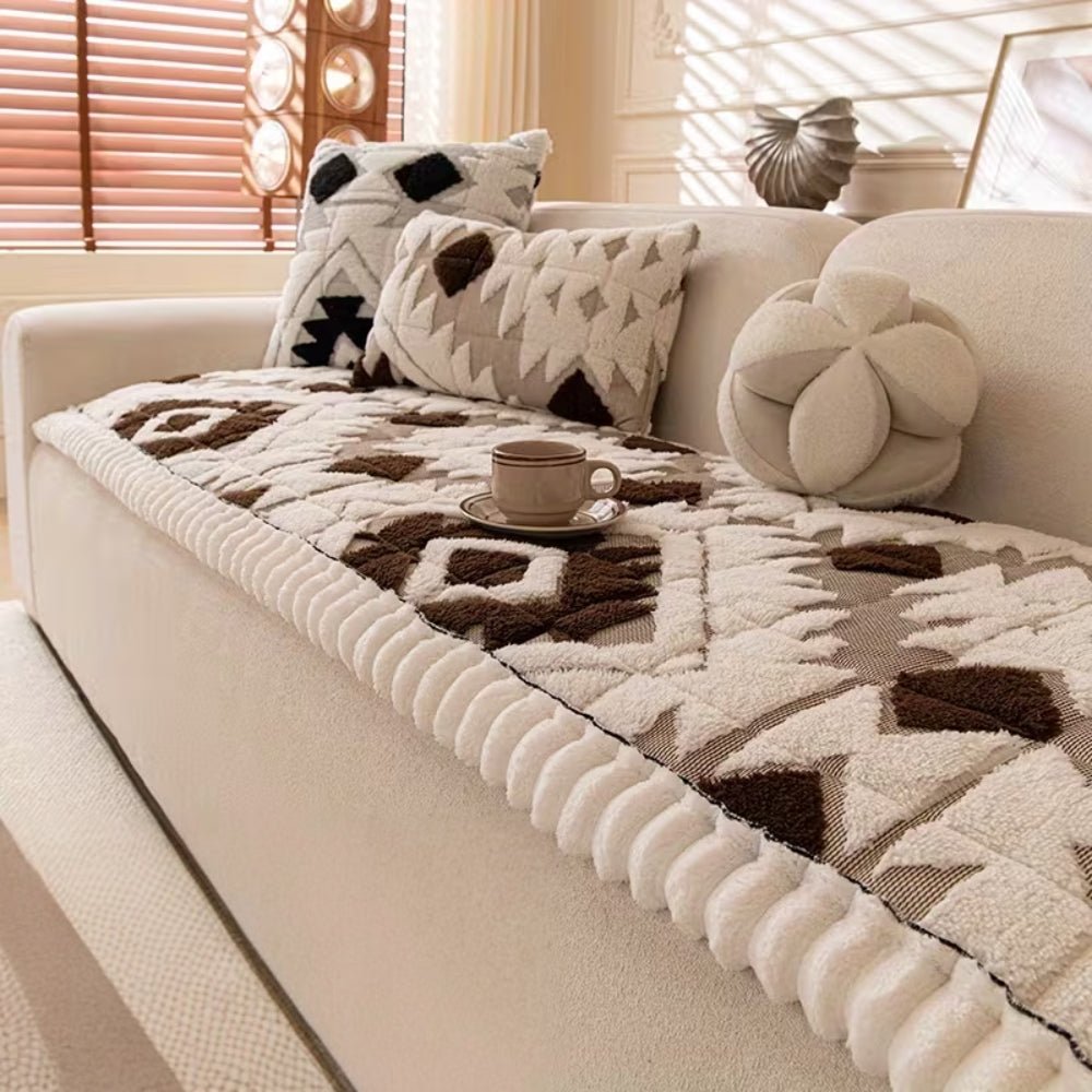 SnugHaven Soft Quilted Winter Sofa Protector for Cozy Comfort
