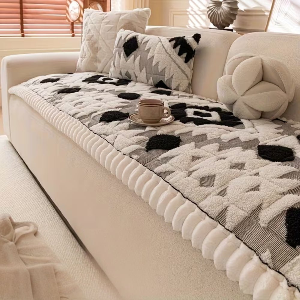 SnugHaven Soft Quilted Winter Sofa Protector for Cozy Comfort