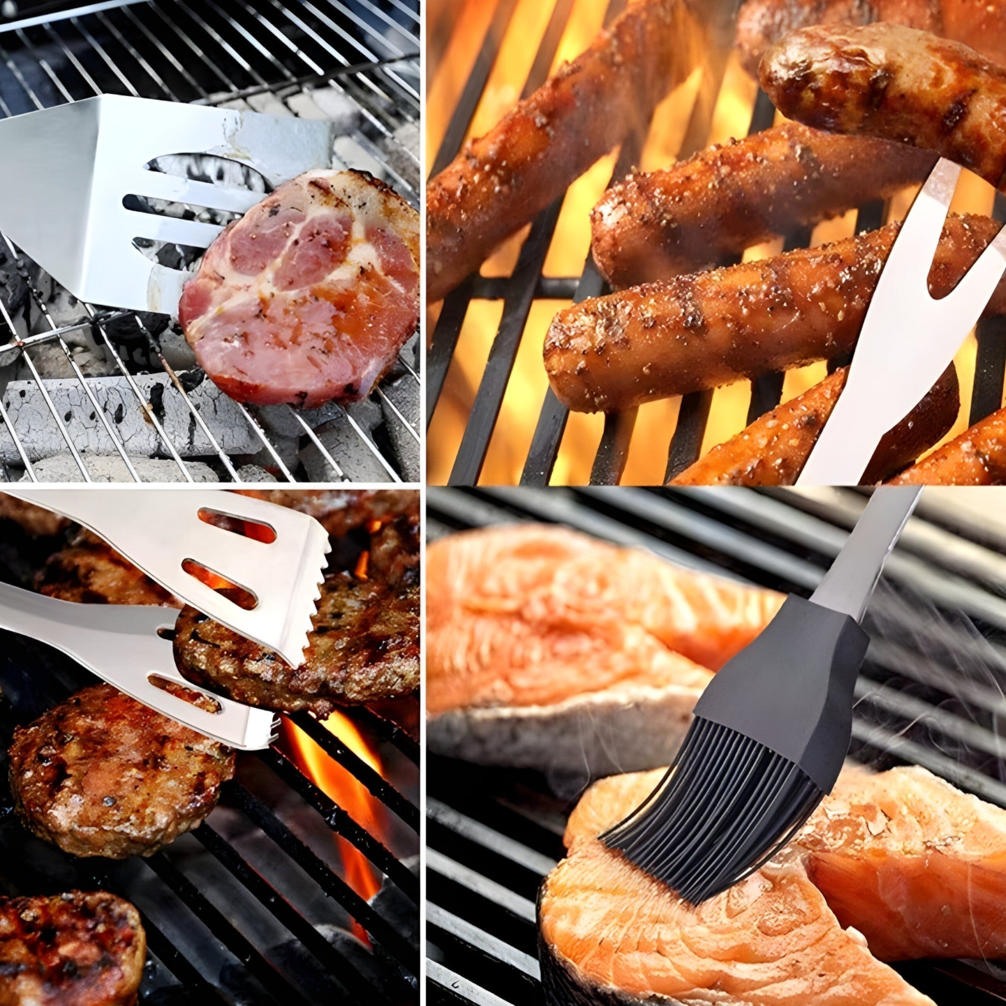 Grill Cutlery Set in Stainless Steel with Carrying Case – 3 or 5 Pieces