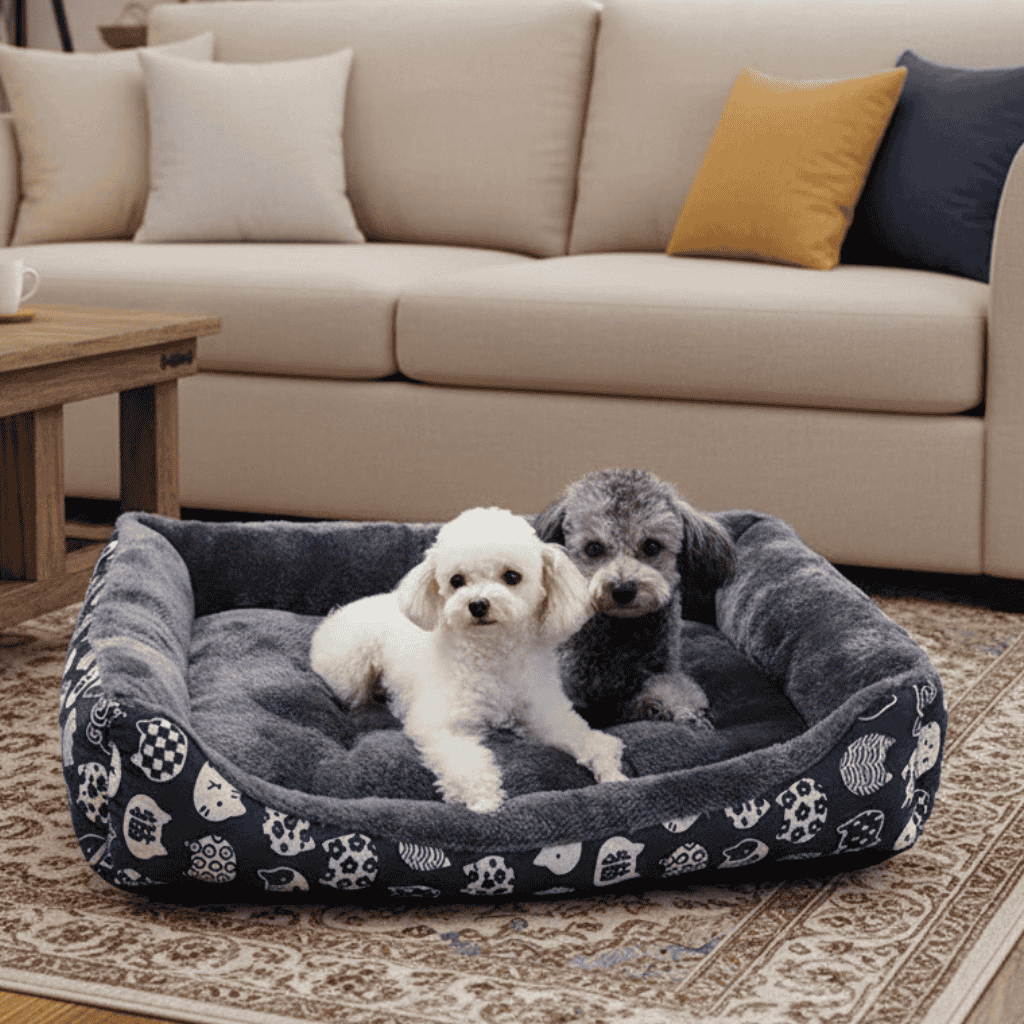 CozyNest Plush Dog Bed for All-Season Comfort
