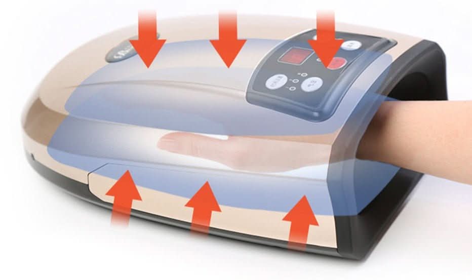 PalmEase Cordless Hand Massage Device with Heat and Compression