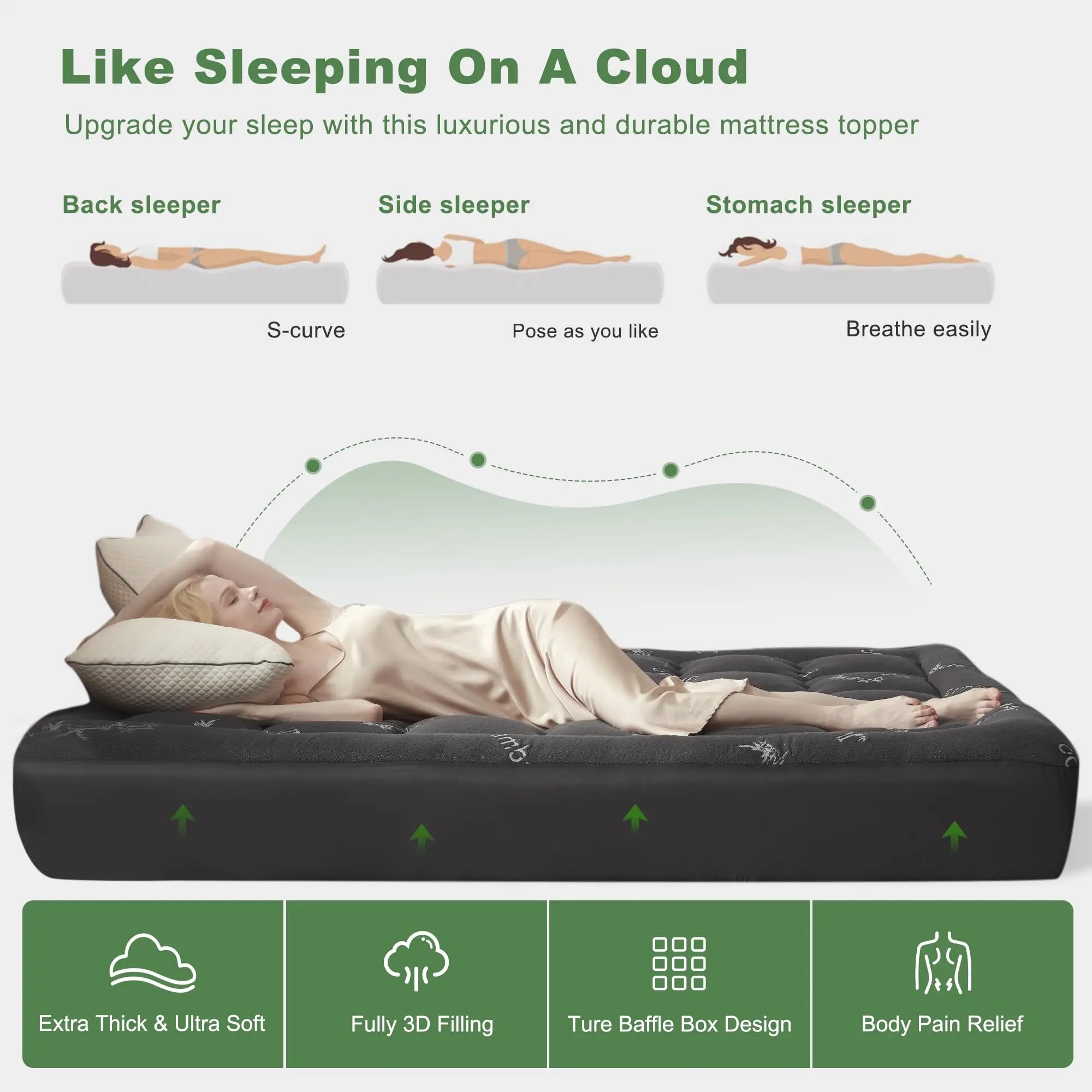 Bamboo Viscose Mattress Protector with Quilted Pattern – Waterproof & Breathable